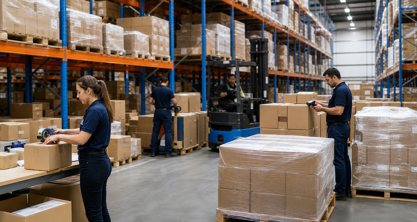 Warehouse packaging and storage